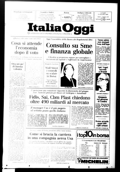 Italia oggi : quotidiano di economia finanza e politica